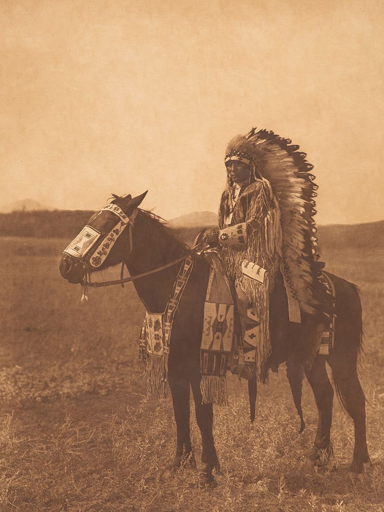 Chief Hector - Assiniboin 1926 art print by Edward S Curtis for $57.95 CAD