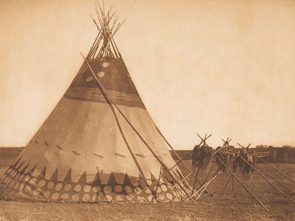 Lodge of the Horn Society - Blood 1926 art print by Edward S Curtis for $57.95 CAD
