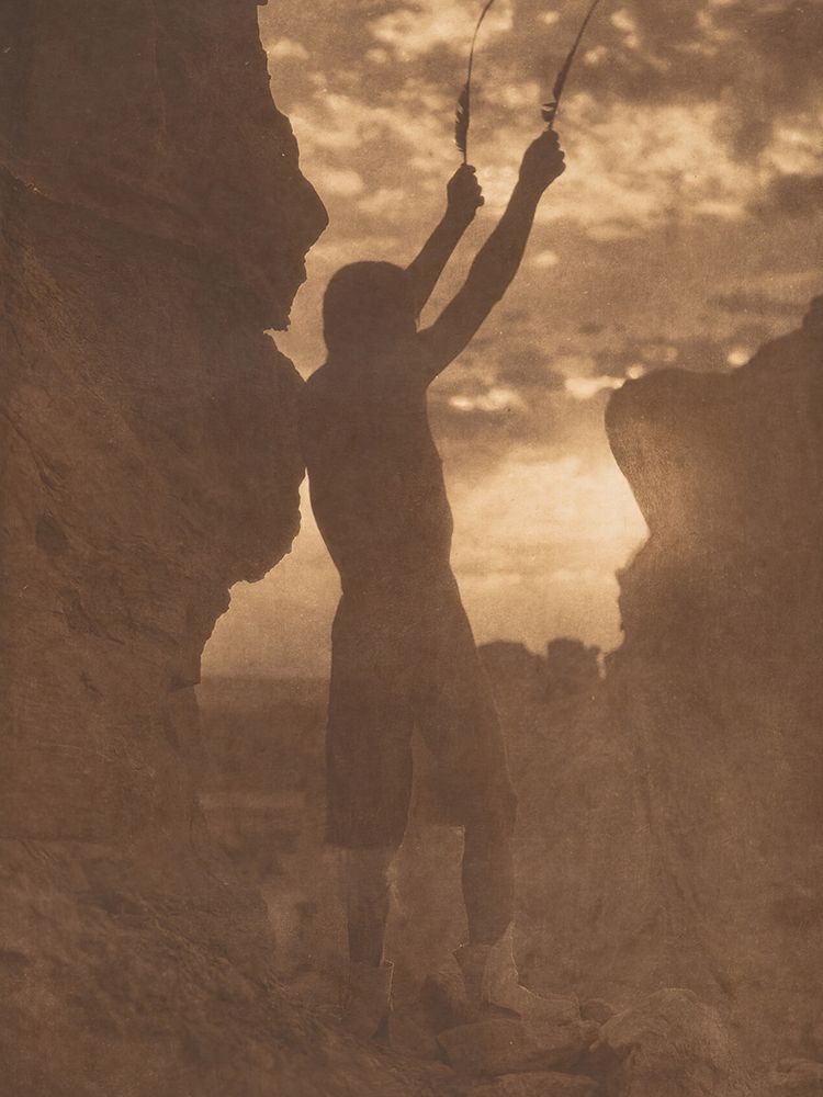 Offering to the Sun - San Ildefonso 1925 art print by Edward S Curtis for $57.95 CAD