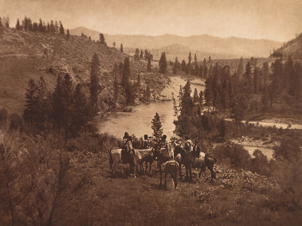 On Spokane River 1910 art print by Edward S Curtis for $57.95 CAD