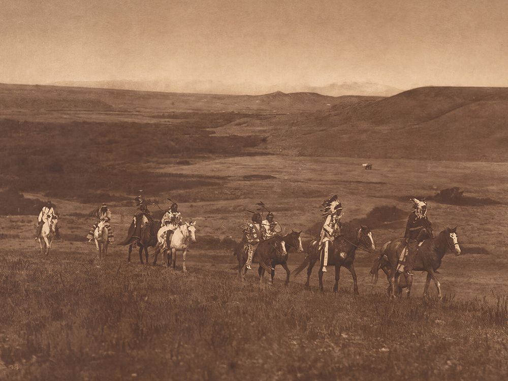 The Land of the Atsina 1908 art print by Edward S Curtis for $57.95 CAD