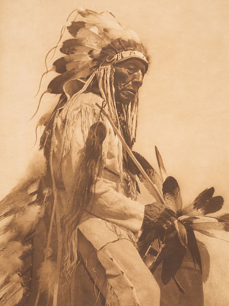 The Old Cheyenne 1927 art print by Edward S Curtis for $57.95 CAD