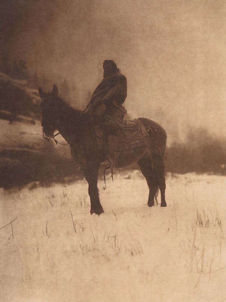 The Scout in Winter - Apsaroke 1908 art print by Edward S Curtis for $57.95 CAD