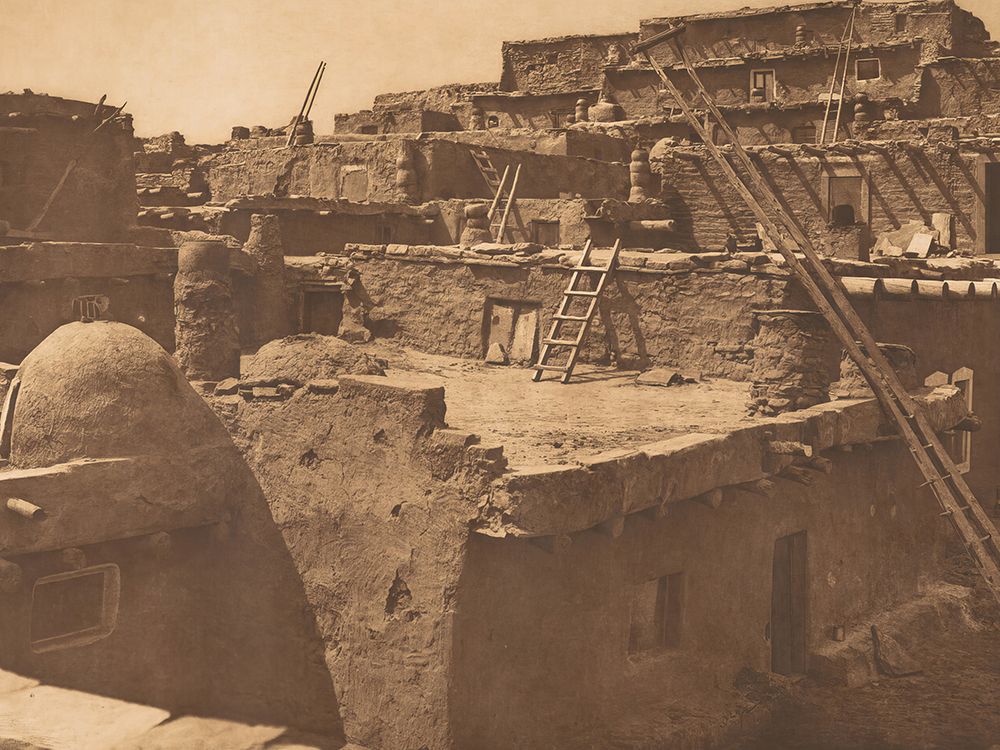 The Terraced Houses of Zuni 1903 art print by Edward S Curtis for $57.95 CAD