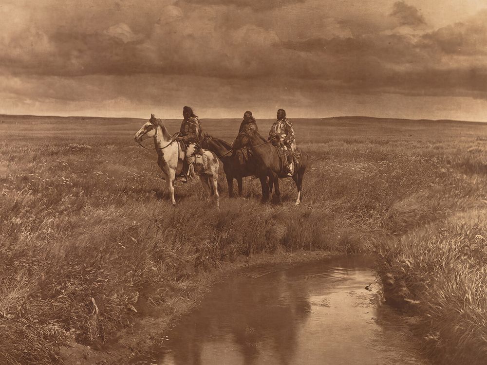 The Three Chiefs - Piegan 1900 art print by Edward S Curtis for $57.95 CAD