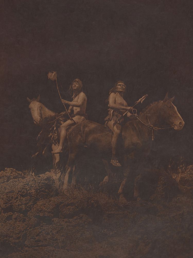 Watching for the Signal - Nez Perce 1910 art print by Edward S Curtis for $57.95 CAD