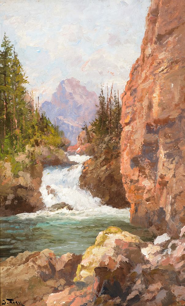 Swift Current Falls Glacier Park art print by John Fery for $57.95 CAD