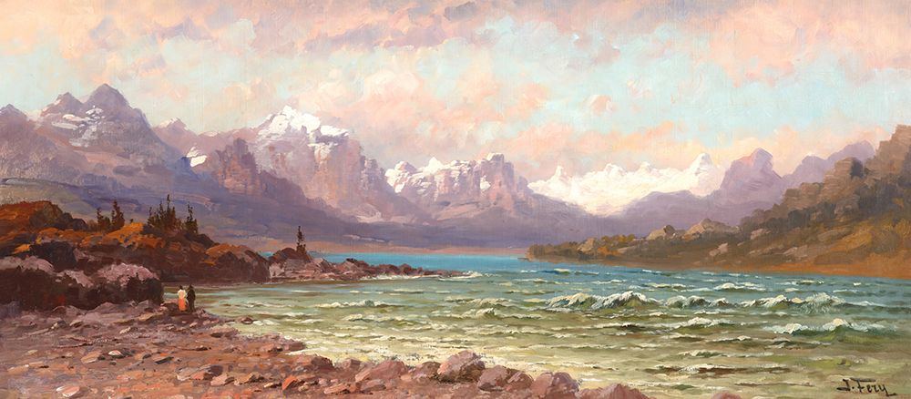 Windy Day Two Medicine Lake|Glacier National Park art print by John Fery for $57.95 CAD