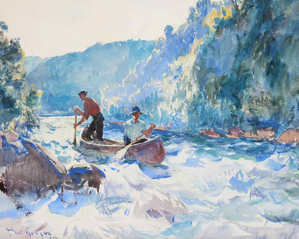 Down the Rapids art print by Frank Weston Benson for $57.95 CAD