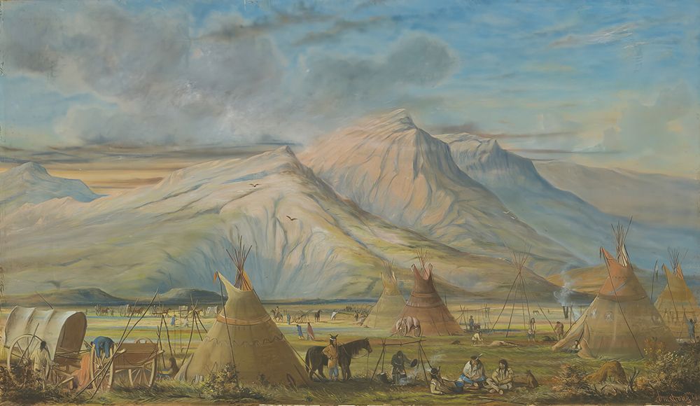 Northern Cheyenne or Sioux Encampment 1868 art print by William Wallace Armstrong for $57.95 CAD
