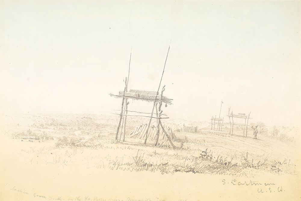 Burial Grounds or Indian Grave art print by Seth Eastman for $57.95 CAD