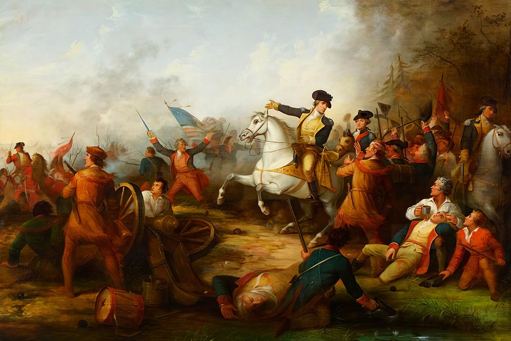 Washington at the Battle of Princeton 1777 art print by American Historical Images for $57.95 CAD