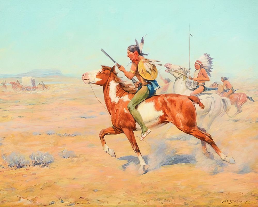 Indian Brave art print by Charles Schreyvogel for $57.95 CAD