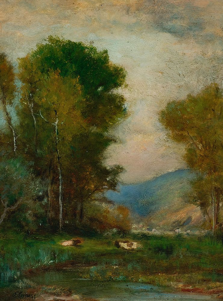 Cows by a Stream 1850 art print by George Inness for $57.95 CAD