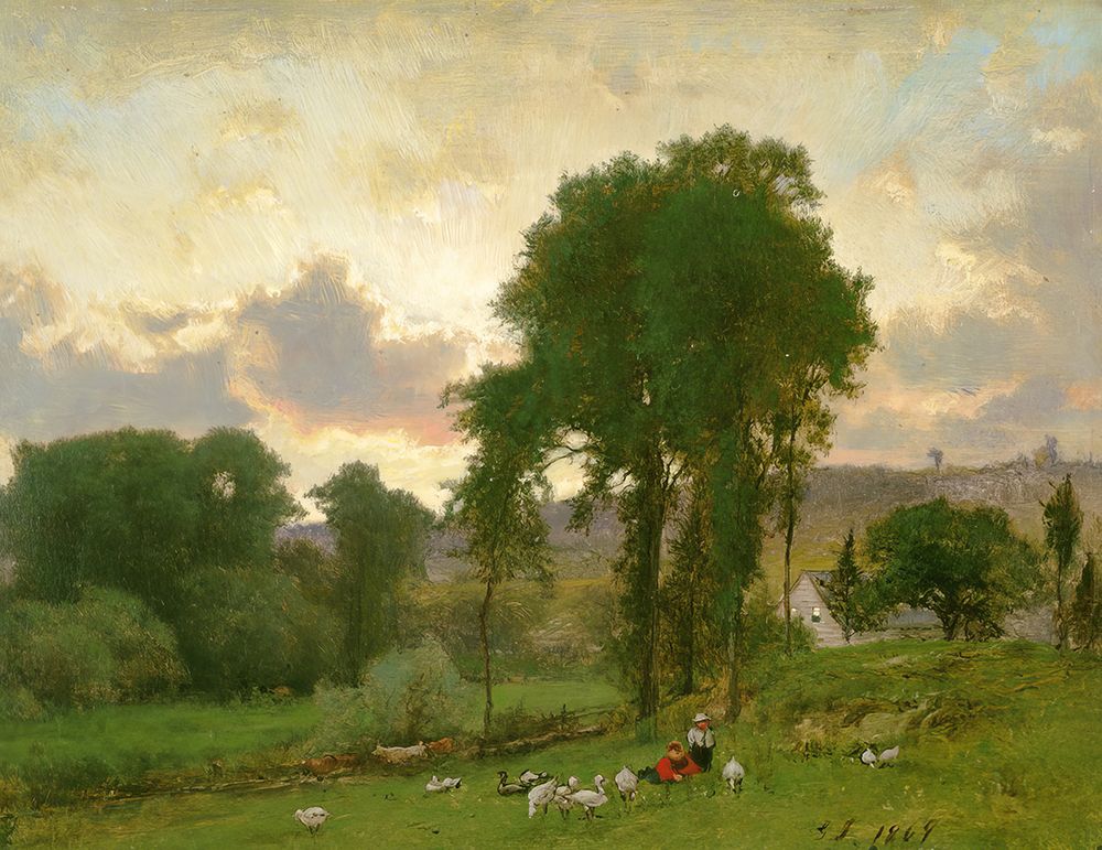 Durham Connecticut 1864 art print by George Inness for $57.95 CAD