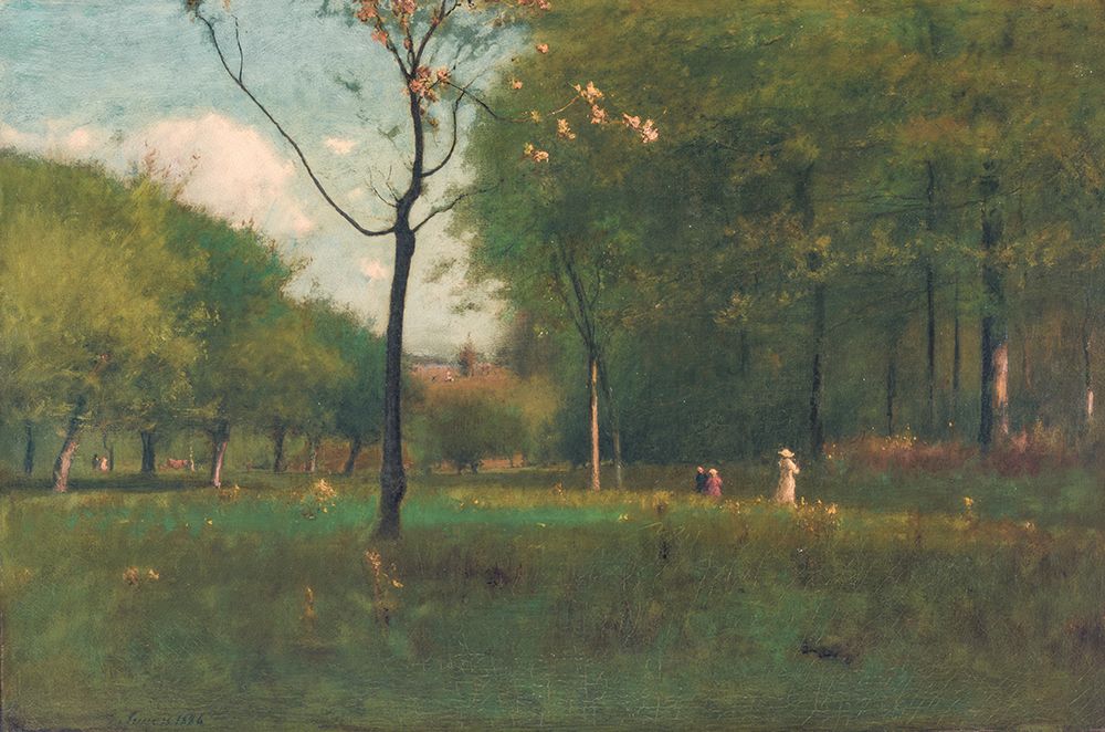 Figures in a Field 1886 art print by George Inness for $57.95 CAD