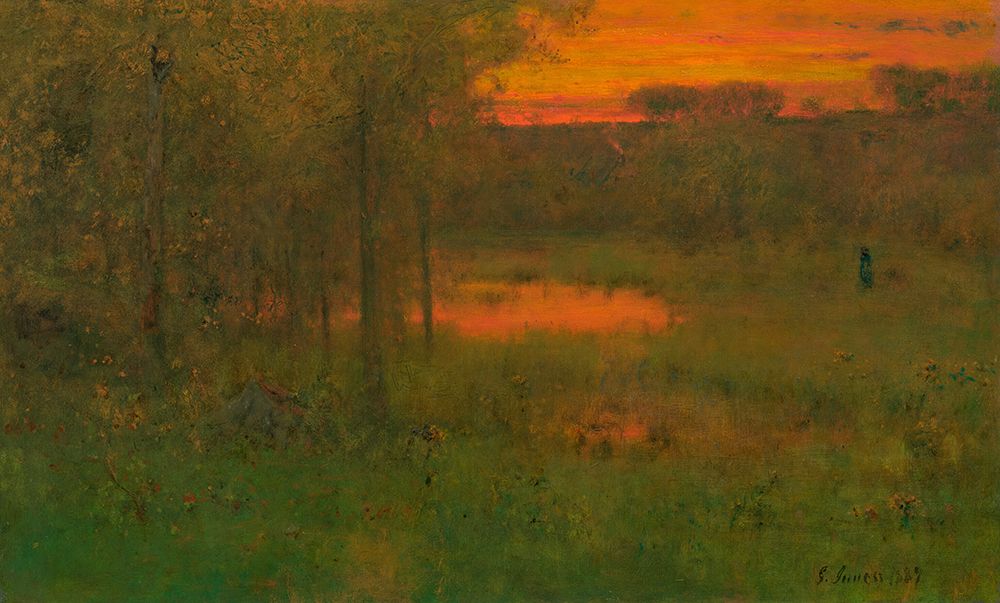Landscape, Sunset art print by George Inness for $57.95 CAD
