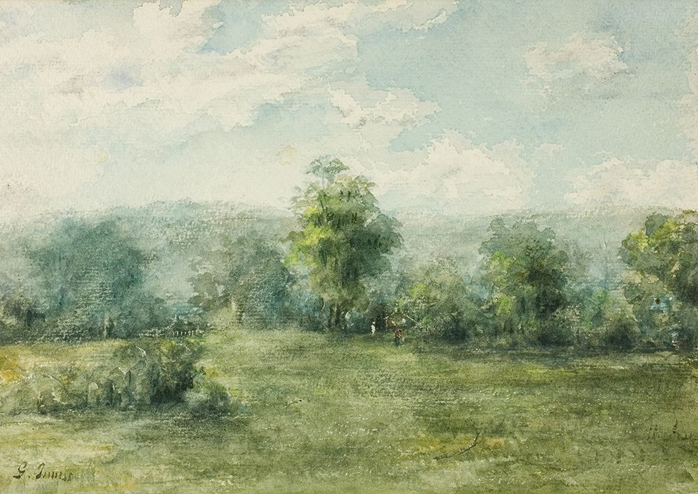 Green Landscape art print by George Inness for $57.95 CAD