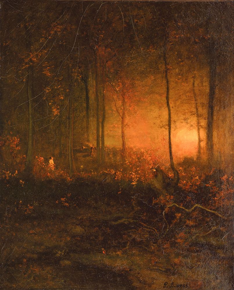 Watching the Sun Glow 1887 art print by George Inness for $57.95 CAD