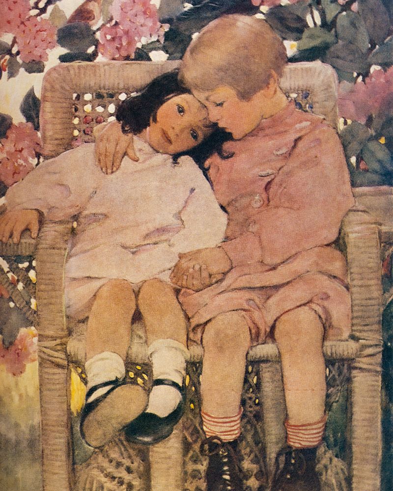 A Childs Book of Old Verses 1910 - A Childs Question art print by Jessie Willcox Smith for $57.95 CAD