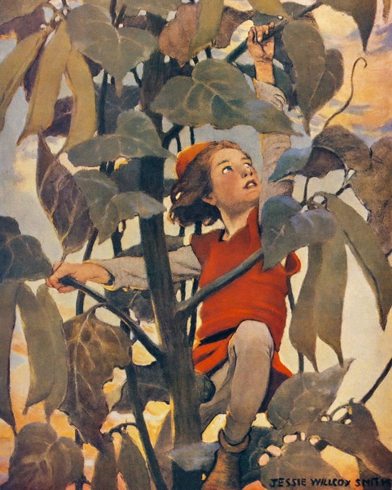 A Childs Book of Stories 1911 - Jack and the Beanstalk art print by Jessie Willcox Smith for $57.95 CAD