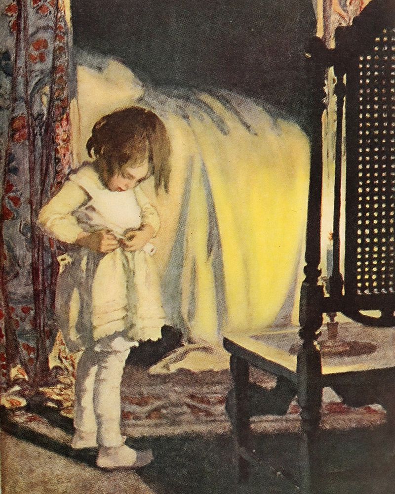 A Childs Garden of Verses 1905 - Getting Dress by Candlelight art print by Jessie Willcox Smith for $57.95 CAD
