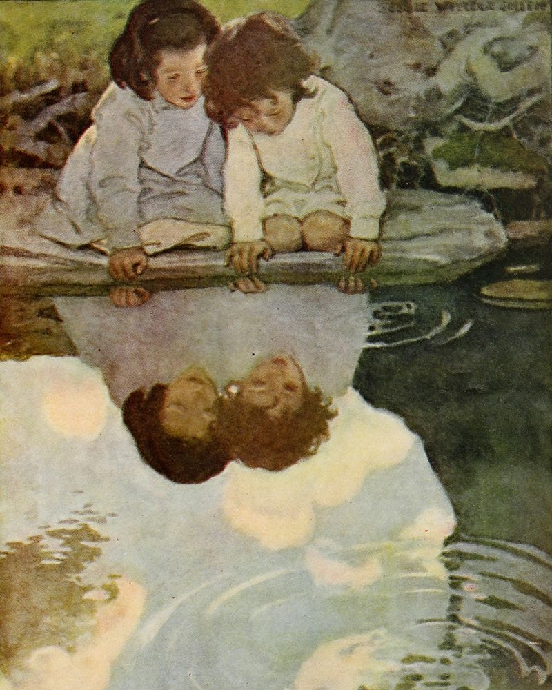 A Childs Garden of Verses 1905 - Reflection art print by Jessie Willcox Smith for $57.95 CAD