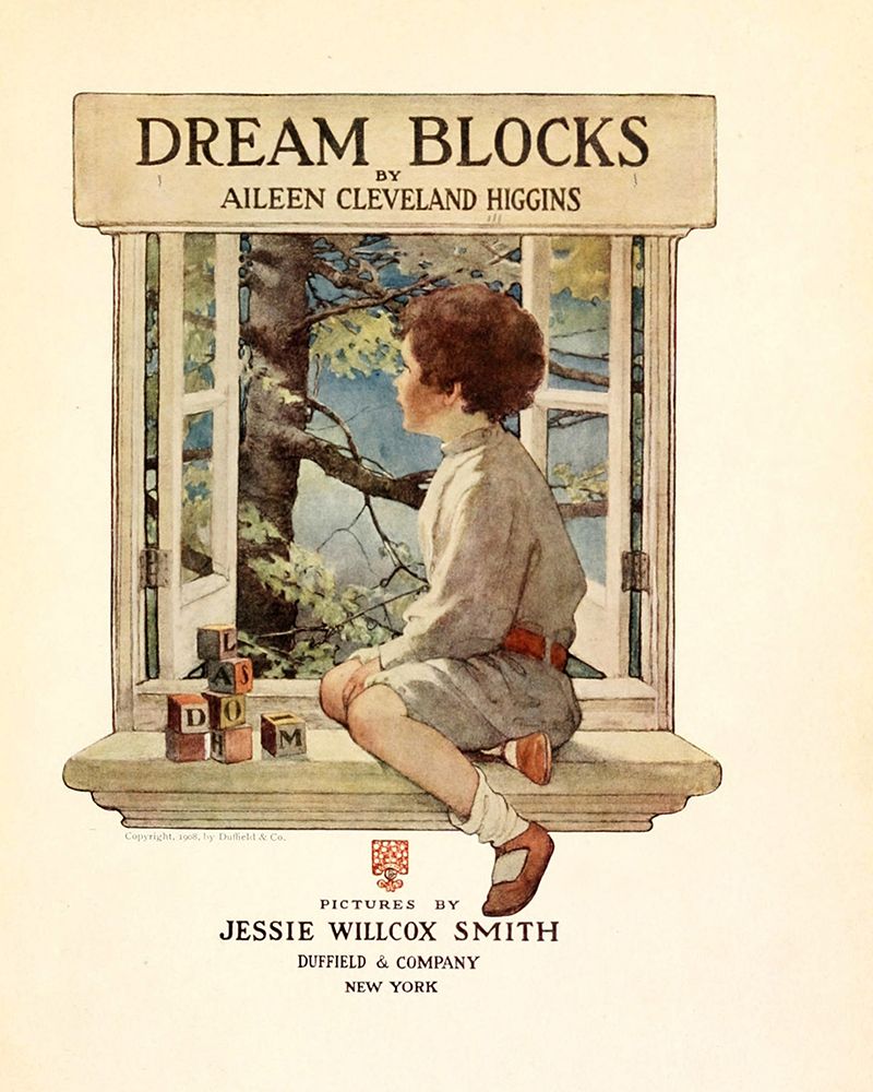 Dream Blocks 1908 - Title Page art print by Jessie Willcox Smith for $57.95 CAD