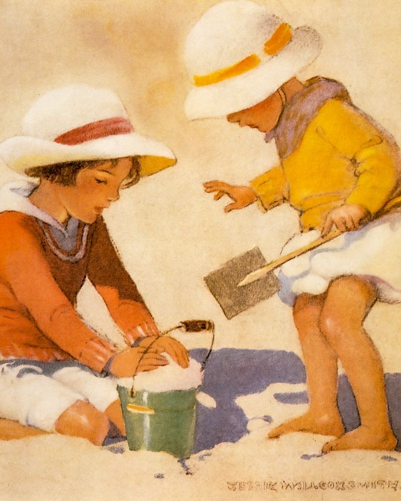 Good Housekeeping - Making Sandcastles art print by Jessie Willcox Smith for $57.95 CAD