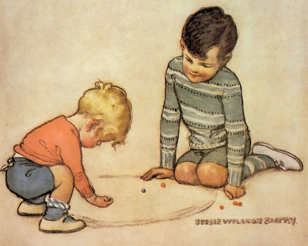 Good Housekeeping - Marbles art print by Jessie Willcox Smith for $57.95 CAD