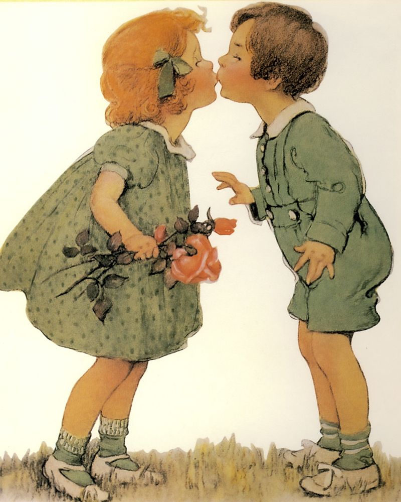 Good Housekeeping - The Kiss art print by Jessie Willcox Smith for $57.95 CAD