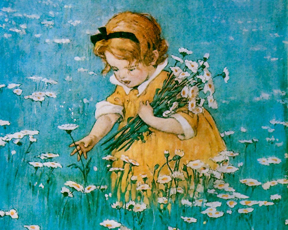 Good Housekeeping - Picking Daisies art print by Jessie Willcox Smith for $57.95 CAD