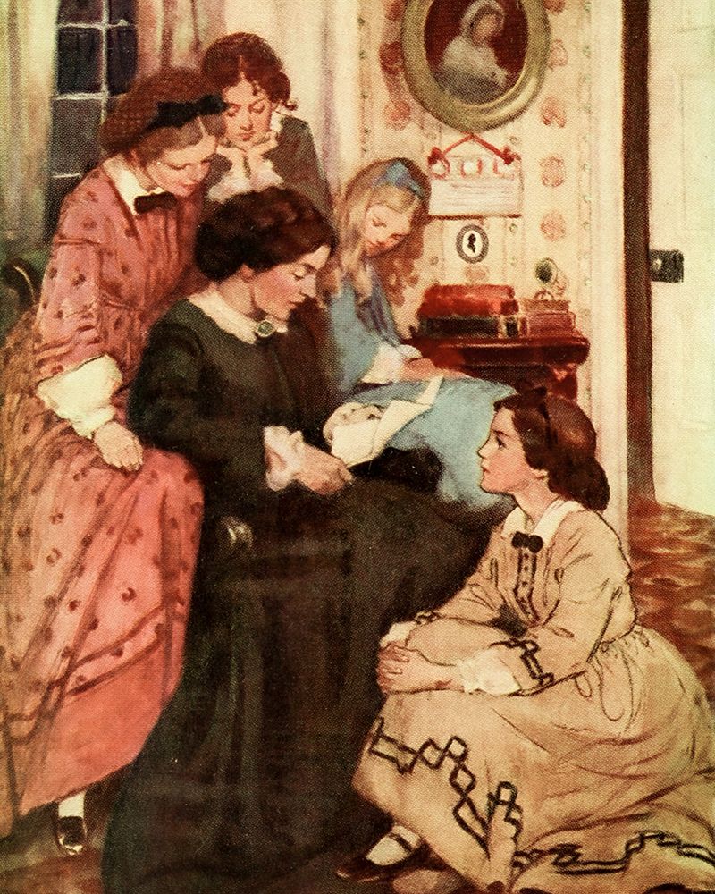 Little Women 1915 - They all Drew to the Fire art print by Jessie Willcox Smith for $57.95 CAD
