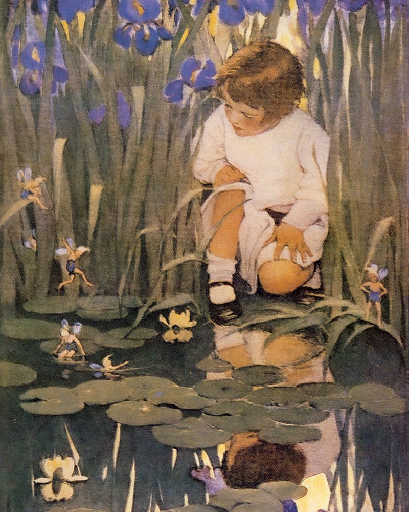 McClures 1909 - A Childs World, The Fairy Pool art print by Jessie Willcox Smith for $57.95 CAD