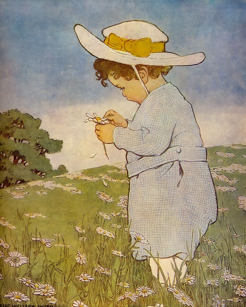 The Now-a-Days Fairy Book 1911 - She Lufs Me, She Lufs Me Not art print by Jessie Willcox Smith for $57.95 CAD