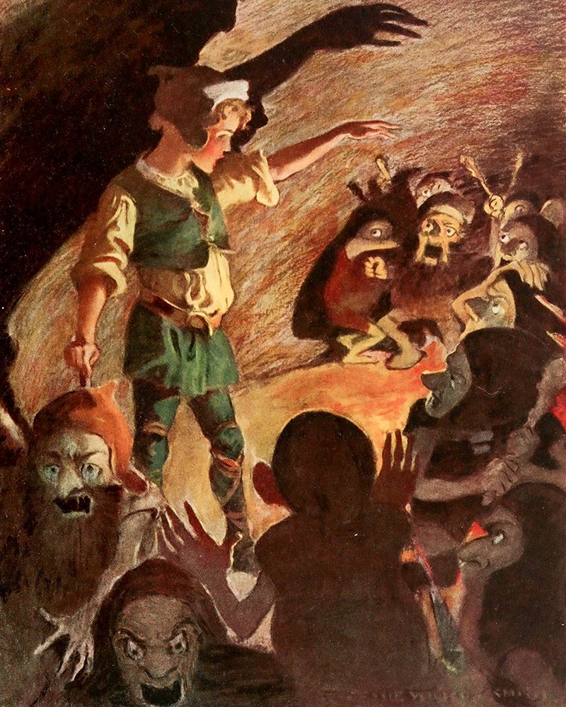 The Princess and the Goblin 1920 - The Goblins fell Back art print by Jessie Willcox Smith for $57.95 CAD