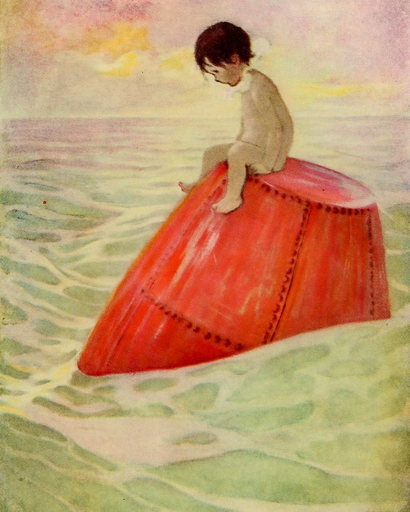The Water Babies 1916 - Tom Sat Upon the Buoy art print by Jessie Willcox Smith for $57.95 CAD