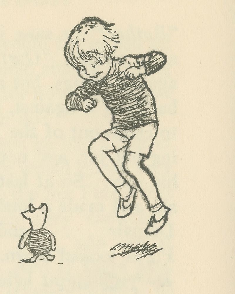Winnie-the-Pooh 1926 - Christopher Robin Began to Laugh art print by Ernest H Shepard for $57.95 CAD