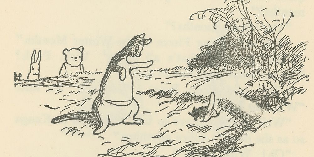 Winnie-the-Pooh 1926 - Hallo Roo art print by Ernest H Shepard for $57.95 CAD