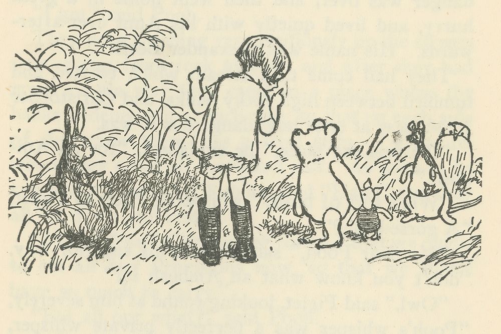 Winnie-the-Pooh 1926 - Hush art print by Ernest H Shepard for $57.95 CAD