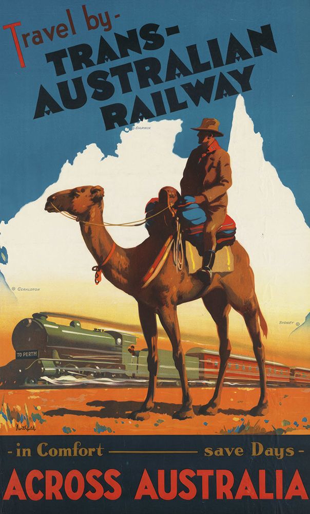 Australia by Train Vintage Travel Poster art print by Vintage Travel Poster for $57.95 CAD