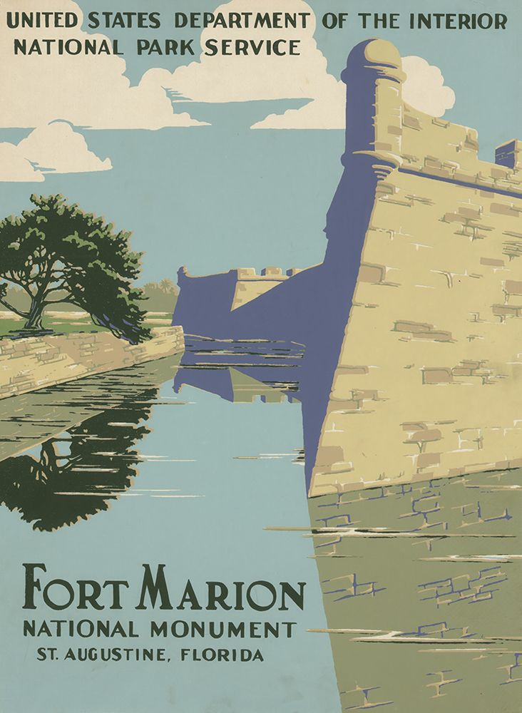 Florida Fort Marion Vintage Travel Poster art print by Vintage Travel Poster for $57.95 CAD