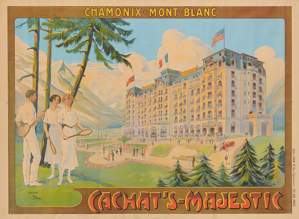 France Chamonix Mont Blanc Vintage Travel Poster art print by Vintage Travel Poster for $57.95 CAD