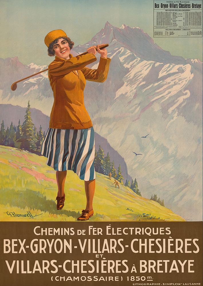 France Golfing Vintage Railway Travel Poster art print by Vintage Travel Poster for $57.95 CAD