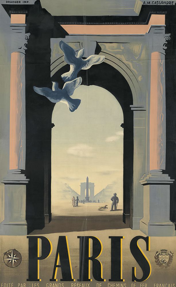 France Paris Vintage Travel Poster art print by Vintage Travel Poster for $57.95 CAD