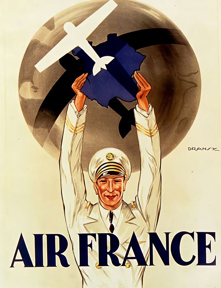 France Vintage Air Travel Poster art print by Vintage Travel Poster for $57.95 CAD