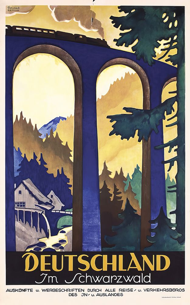 Germany Vintage Travel Poster circa 1930 art print by Vintage Travel Poster for $57.95 CAD