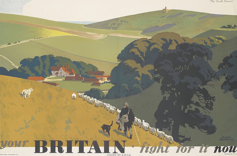 Great Britain The South Downs Travel Poster by Frank Newbould art print by Vintage Travel Poster for $57.95 CAD