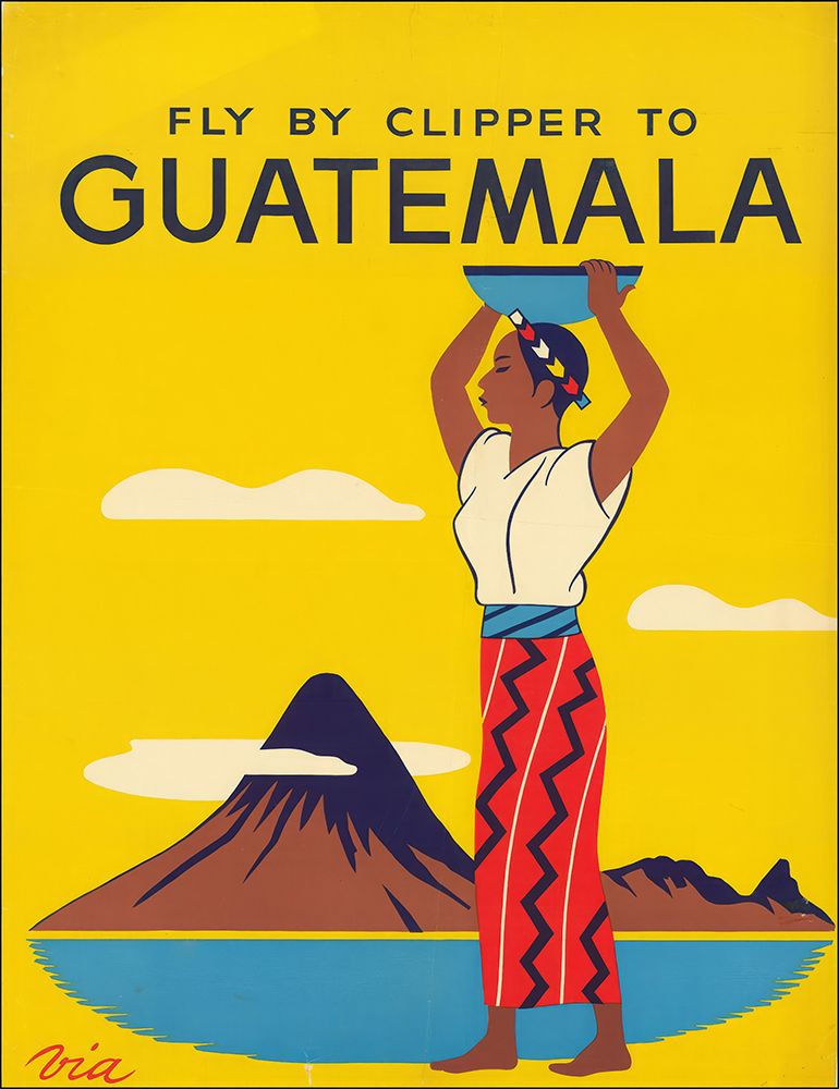 Guatemala Vintage Air Travel Poster art print by Vintage Travel Poster for $57.95 CAD