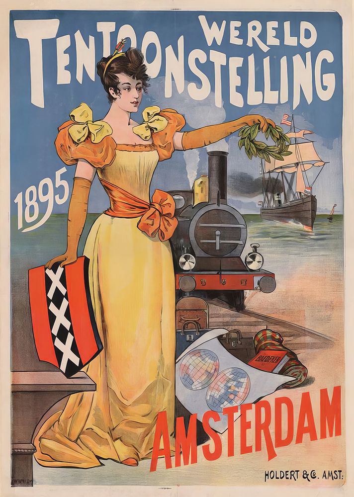 Holland Amsterdam Vintage Travel Poster 1895 art print by Vintage Travel Poster for $57.95 CAD